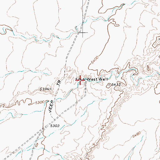 Topographic Map of Nest Well, AZ