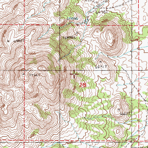 Topographic Map of Pancake Coal Mine, NV
