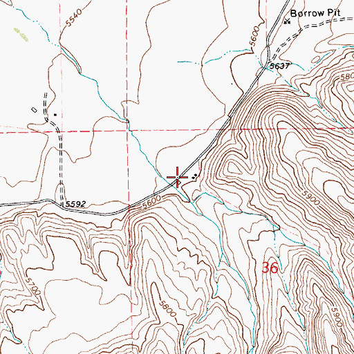 Topographic Map of M J Dahl Ranch, NV