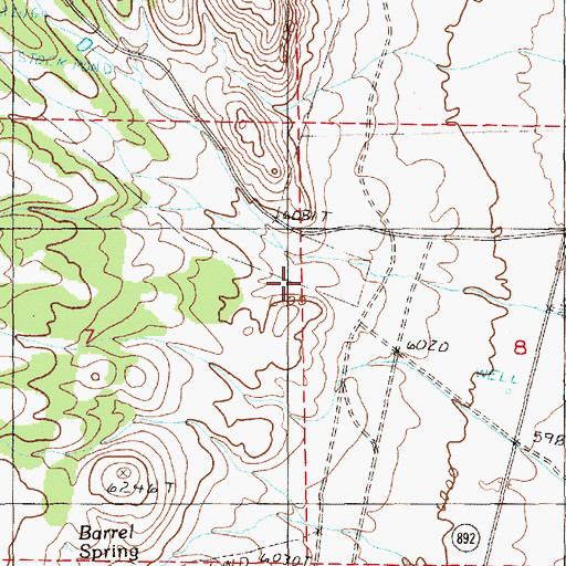 Topographic Map of Pinto Station (historical), NV