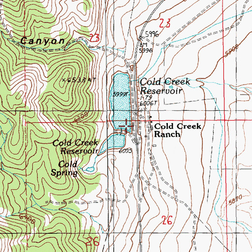 Topographic Map of Simonsen (historical), NV
