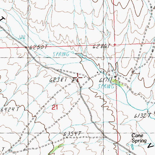 Topographic Map of Uvada School (historical), NV