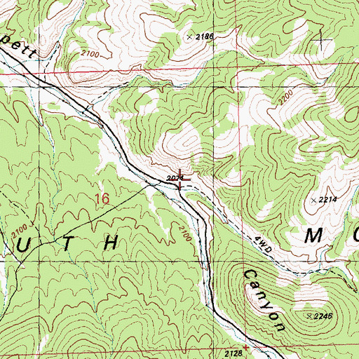 Topographic Map of Regan (historical), NV