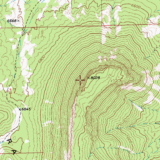 Topographic Map of Patterson Peak, NV
