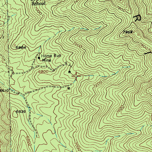 Topographic Map of Bristol Mining District, NV