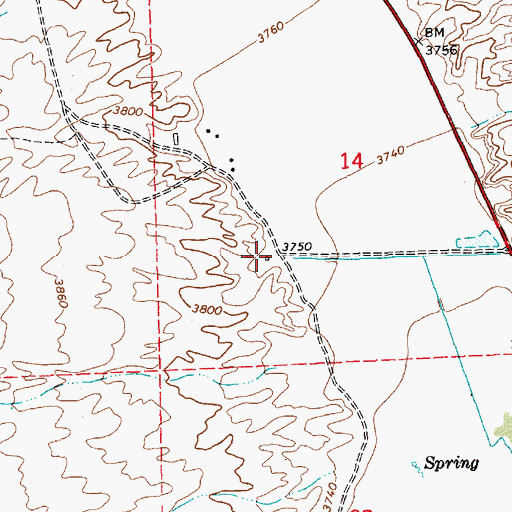 Topographic Map of Crystal Spring School (historical), NV