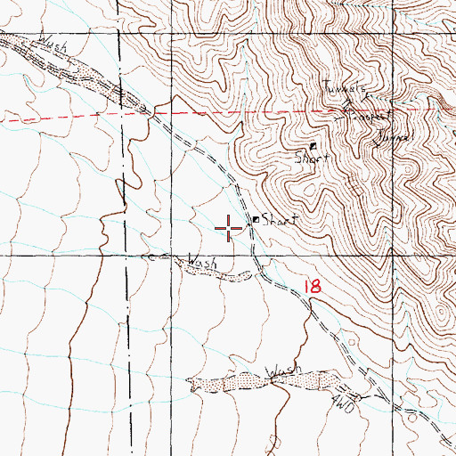 Topographic Map of Wallace (historical), NV