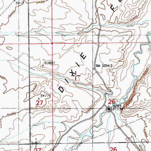 Topographic Map of Cottonwood (historical), NV