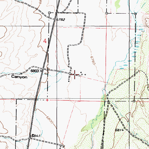 Topographic Map of Bells Ranch, NV
