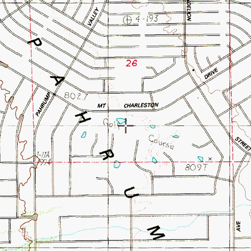 Topographic Map of Stump Springs, NV