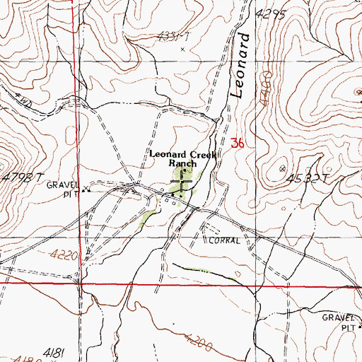 Topographic Map of Leonard Creek Elementary School, NV