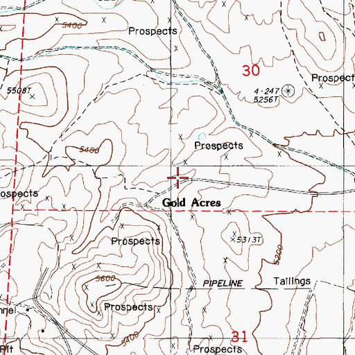 Topographic Map of Raleigh School (historical), NV