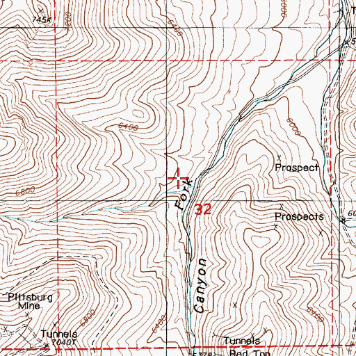 Topographic Map of Pittsburgh (historical), NV