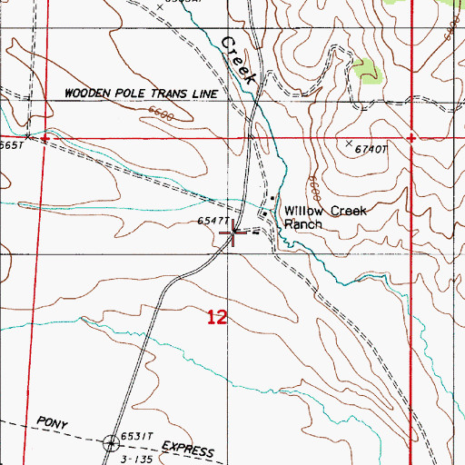 Topographic Map of Simpson Park School (historical), NV