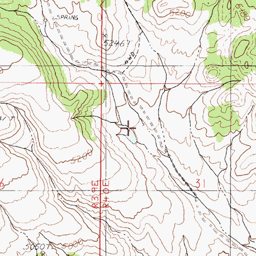 Topographic Map of Allard Ranch, NV
