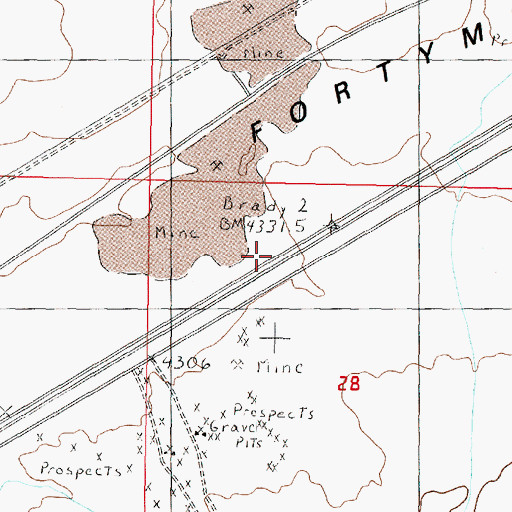 Topographic Map of Mirage (historical), NV