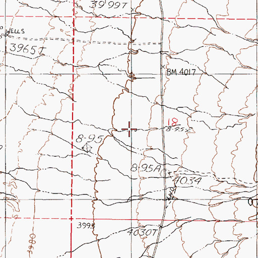 Topographic Map of Black Rock Springs (historical), NV