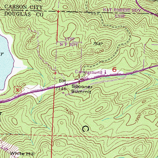 Topographic Map of Summit Camp (historical), NV