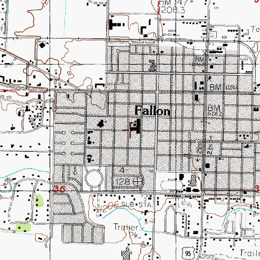 Topographic Map of West End Elementary School (historical), NV