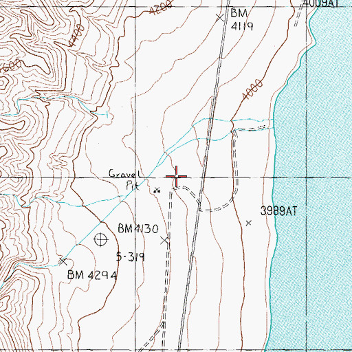 Topographic Map of Walker (historical), NV