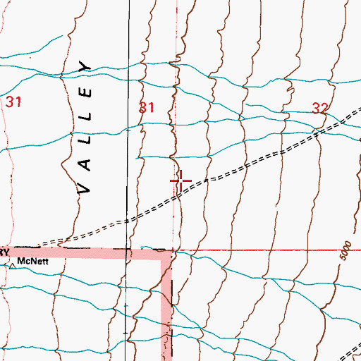 Topographic Map of McNett School (historical), NV