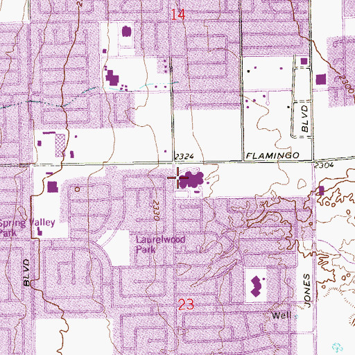 Topographic Map of Kenny C Guinn Middle School, NV