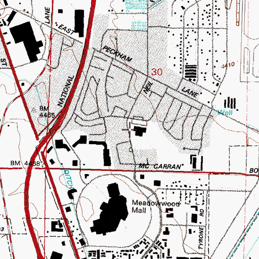 Topographic Map of Edward L Pine Middle School, NV