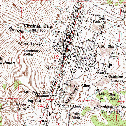 Topographic Map of H J Gallagher Elementary School, NV