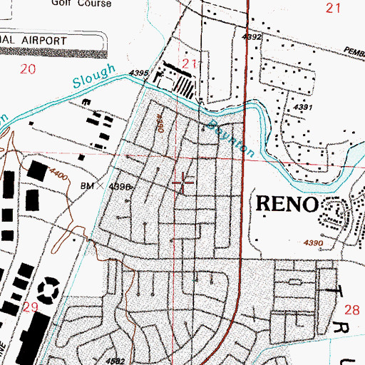 Topographic Map of Dodson Elementary School, NV