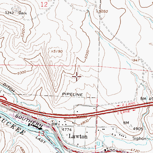 Topographic Map of B D Billinghurst Middle School, NV