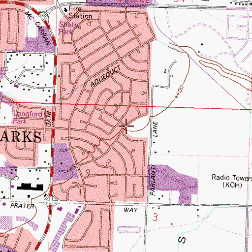 Topographic Map of Katherine Dunn Elementary School, NV