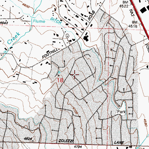 Topographic Map of Lenz Elementary School, NV