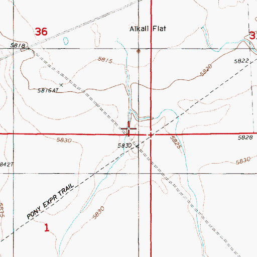 Topographic Map of Sulphur Springs Station (historical), NV