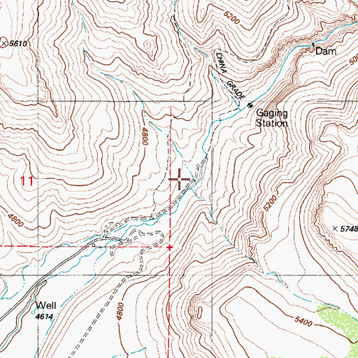 Topographic Map of Queen City (historical), NV