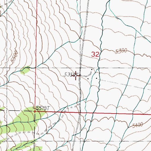 Topographic Map of Millers (historical), NV