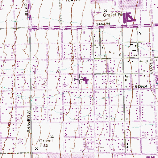 Topographic Map of R Guild Gray Elementary School, NV
