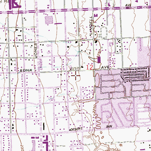 Topographic Map of Elaine Wynn Elementary School, NV