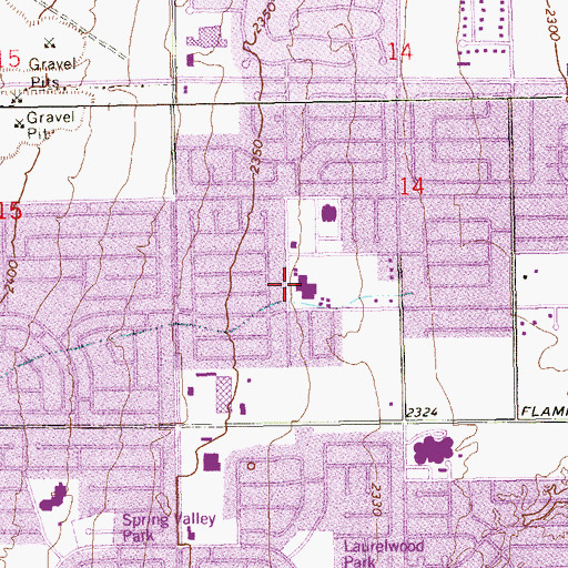 Topographic Map of C H Decker Elementary School, NV