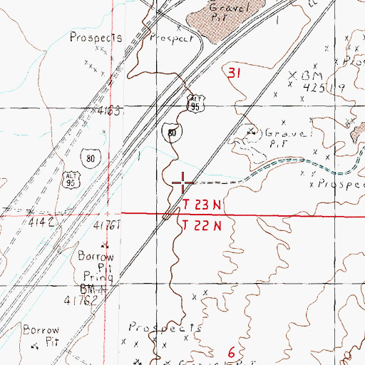 Topographic Map of Fillmore (historical), NV