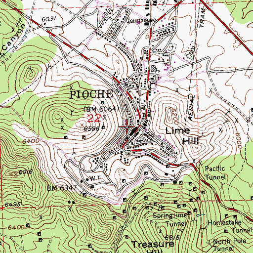 Topographic Map of Number Three Shaft, NV