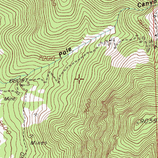 Topographic Map of Mount Washington Mining District, NV