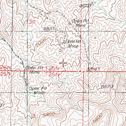 Topographic Map of Tule Mine, NV