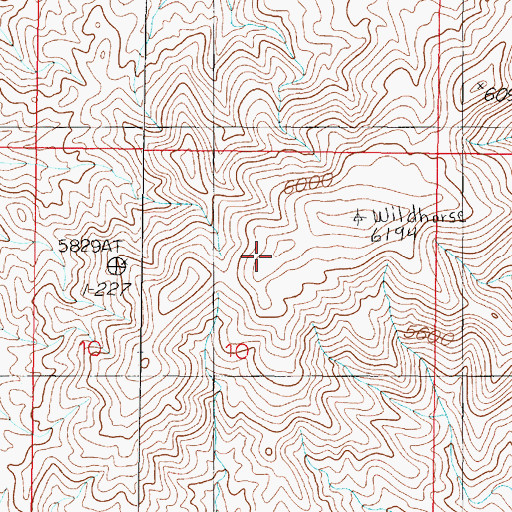 Topographic Map of Wild Horse Mining District, NV