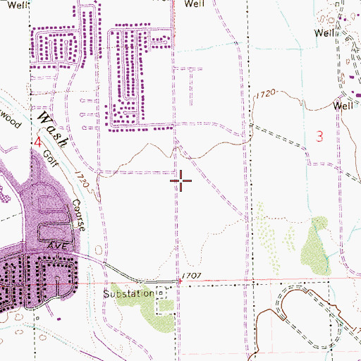 Topographic Map of John F Mendoza Elementary School, NV
