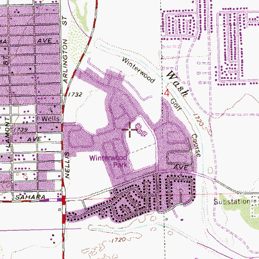 Topographic Map of Cyril Wengert Elementary School, NV