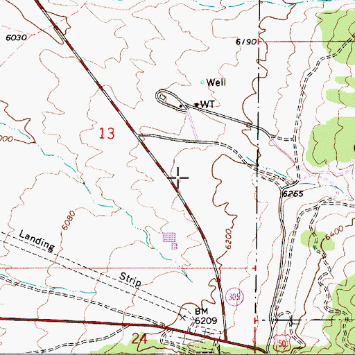 Topographic Map of Austin High School, NV