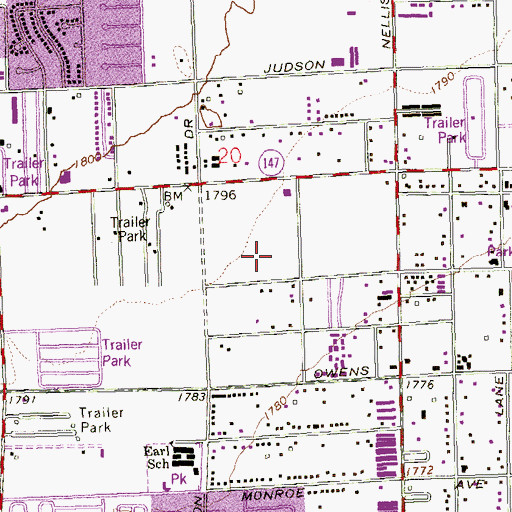 Topographic Map of Ann T Lynch Edison Elementary School, NV