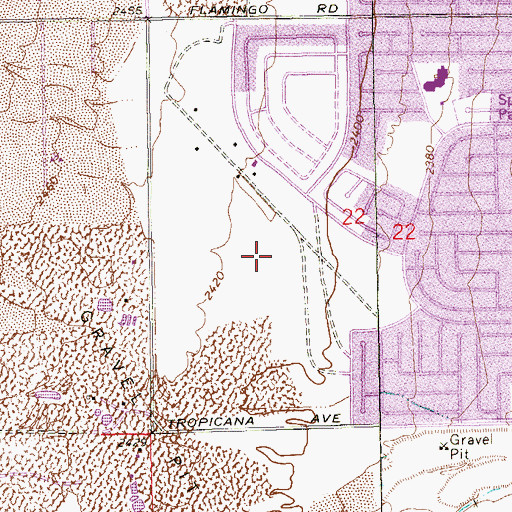 Topographic Map of Frank Kim Elementary School, NV