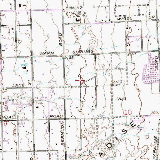 Topographic Map of Charlotte Hill Elementary School, NV