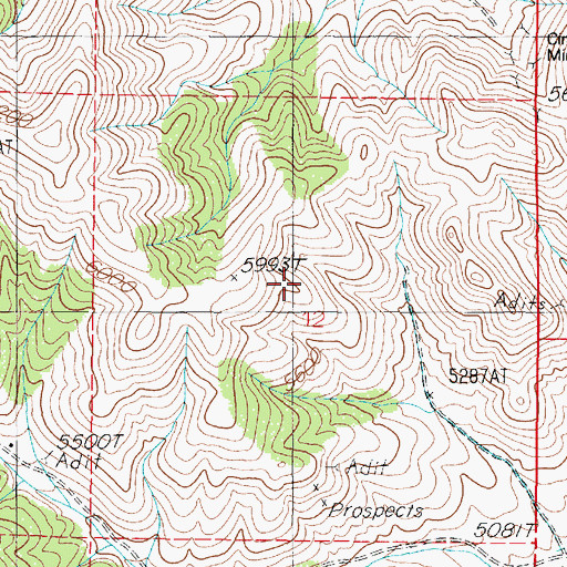 Topographic Map of Spring Valley Mining District, NV